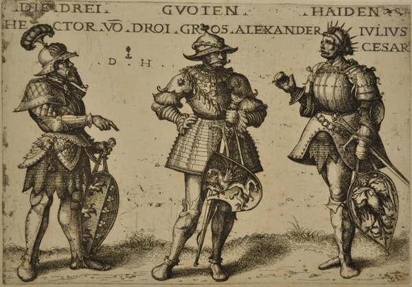 Hopfer Daniel - I tre buoni pagani Ettore, Alessandro Magno e Giulio Cesare